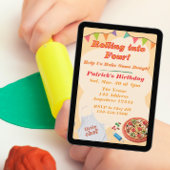 Rolling into, Pizza Playdoh Birthday Kaart