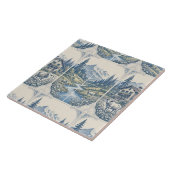 Rolling Meadow Grazing Cow Rustic Berg Scenic Tegeltje (Zijkant)