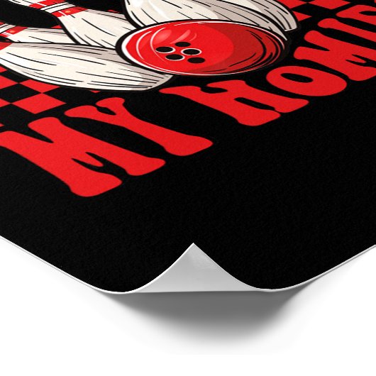 Rolling met mijn homies Retro Bowling Funny Bowlin Poster (Hoek)