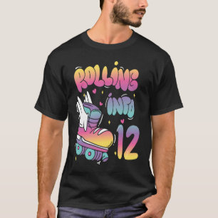Rolling naar 12 rolschaatsen op zaterdag t-shirt