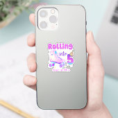 Rolling naar 5| De feestdag van de rolschaatser Sticker (Telefoon)