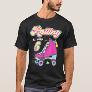 Rolling naar 6 jaar oud meisje van 6 jaar t-shirt