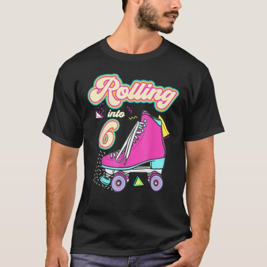 Rolling naar 6 jaar oud meisje van 6 jaar t-shirt (Voorkant)
