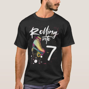 Rolling naar 7 rolschaatsen op zaterdag t-shirt