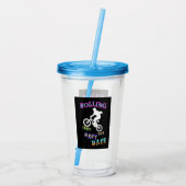Rolling naar de beste dagen acryl drinkbeker (Achterkant)