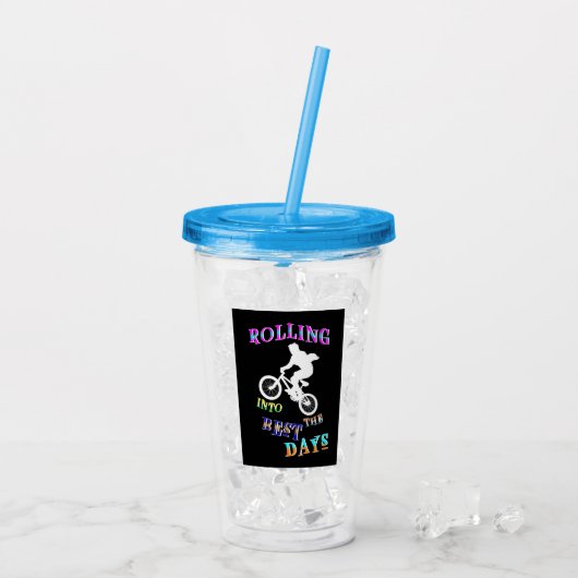 Rolling naar de beste dagen acryl drinkbeker (Achterkant ijs)