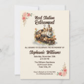 Rolling naar Retirement Travel  Trein Partij Kaart (Voorkant)