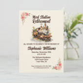 Rolling naar Retirement Travel  Trein Partij Kaart (Staand voorkant)