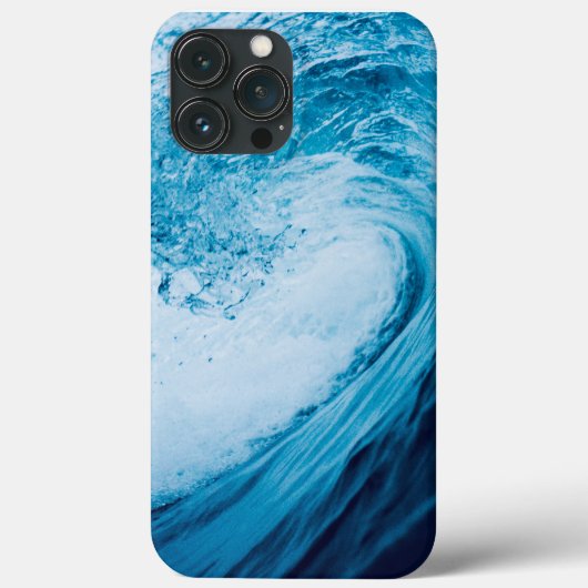 Rolling Ocean Wave in blauwe tinten Case-Mate iPhone Case (Achterkant)