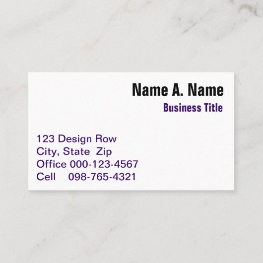 Rolling Paarse Visitekaartje (Achterkant)