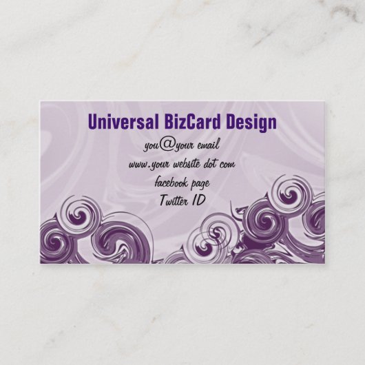 Rolling Paarse Visitekaartje (Voorkant)