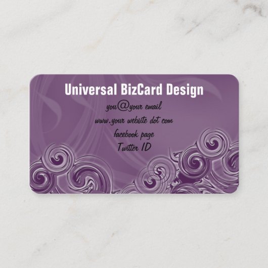Rolling Paarse Visitekaartje (Voorkant)