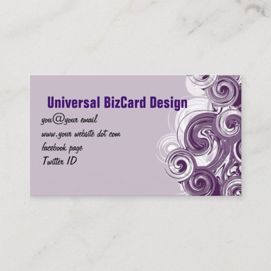 Rolling Paarse Visitekaartje (Voorkant)