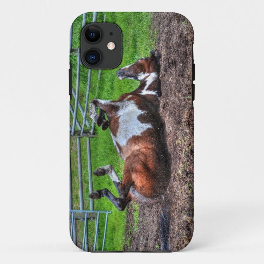 Rolling Paint Horse Equine Foto voor paardenliefhe Case-Mate iPhone Case (Achterkant)