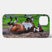 Rolling Paint Horse Equine Foto voor paardenliefhe Case-Mate iPhone Case (Achterkant (horizontaal))