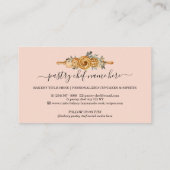 Rolling pin Bakery Cookies Breads Blush Pink Visitekaartje (Achterkant)