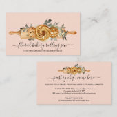 Rolling pin Bakery Cookies Breads Blush Pink Visitekaartje (Voorkant / Achterkant)