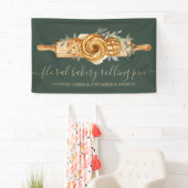 Rolling Pin Bakery Cookies Broodsalie groen goud Spandoek (Insitu)