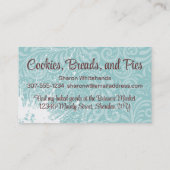 Rolling pin bloem bakker bakkerij gebak chef-kok visitekaartje (Achterkant)