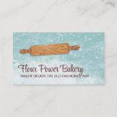 Rolling pin bloem bakker bakkerij gebak chef-kok visitekaartje (Voorkant)