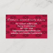 Rolling pin deeg bakker bakkerij gebak chef-kok visitekaartje (Achterkant)