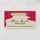 Rolling pin deeg bakker bakkerij gebak chef-kok visitekaartje (Voorkant)