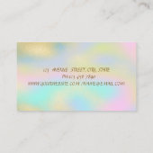 Rolling Pin Flowers Bakery Colorful Holographic Visitekaartje (Achterkant)