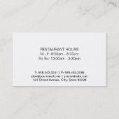 Rolling Pin (goud) | Chef-kok Visitekaartje (Achterkant)