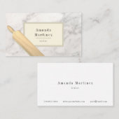 Rolling Pin Marble Board Baker Visitekaartje (Voorkant / Achterkant)