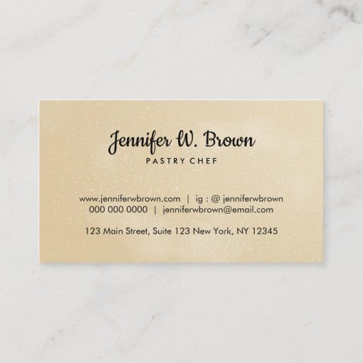 Rolling Pin met deough Visitekaartje (Achterkant)