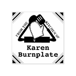 Rolling pin oven handschoen bakken uit de keuken v rubberstempel