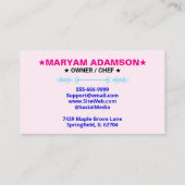 Rolling Pin Patisserie | Floral Cake Bakery Visitekaartje (Achterkant)