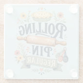 Rolling Pin Regular Cottage Baker Glazen Onderzetter (Achterkant)