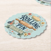 Rolling Pin Regular Cottage Baker Kartonnen Onderzetters (Gekanteld)
