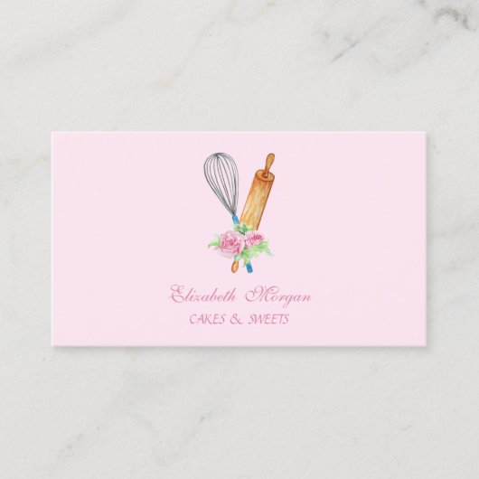 Rolling pin, whisky, bakkerij visitekaartje (Voorkant)