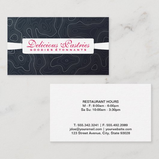 Rolling Pin (witte) variatie | Chef-kok Visitekaartje (Voorkant / Achterkant)