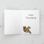 Rolling Raccoon Pompoen Bandit Feestdagen Kaart (Binnen)