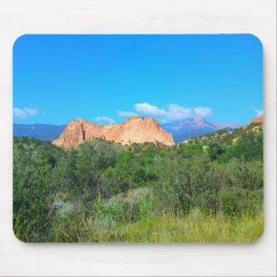 Rolling Red Rock Green Hill Muismat