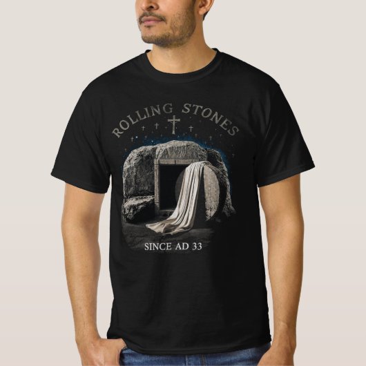 Rolling Stones Sinds AD 33 Graf van de Opstanding T-shirt (Voorkant)