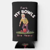 Rolling Struggles: Fark, Mijn Bowls Zijn Zwaar! Seltzer Blikjeskoeler (Achterkant)