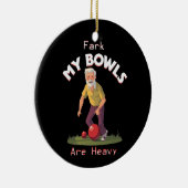 Rolling Struggles: Fark, mijn gazon kommen zijn zw Keramisch Ornament (Rechts)