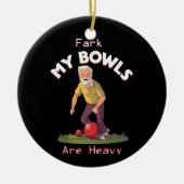 Rolling Struggles: Fark, mijn gazon kommen zijn zw Keramisch Ornament (Voorkant)