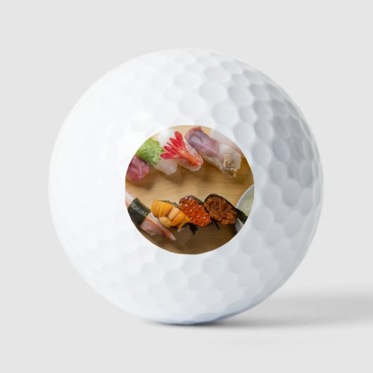 Rolling Sushi – Gourmet Curve Golf Ball Golfballen (Voorkant)