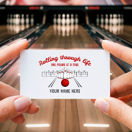 Rolling Through Life Bowling Business Card Visitekaartje