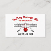 Rolling Through Life Bowling Business Card Visitekaartje (Voorkant)