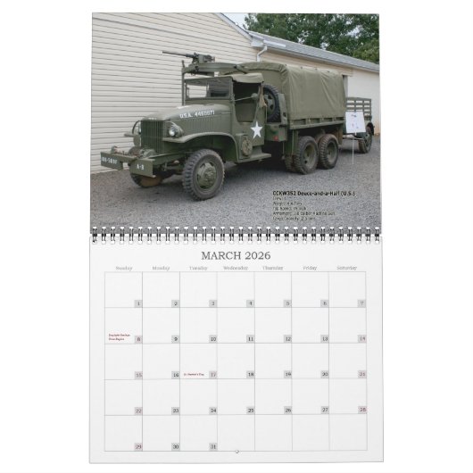 Rolling Thunder 2017 tankkalender Kalender (Mar 2026)