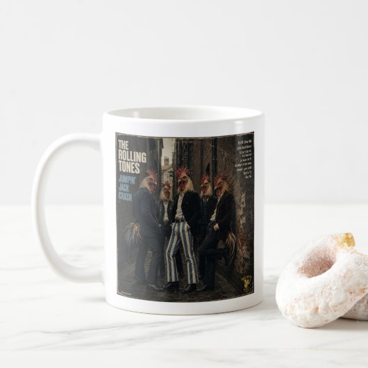 Rolling Tones: een Parodie Koffiemok (Met donut)