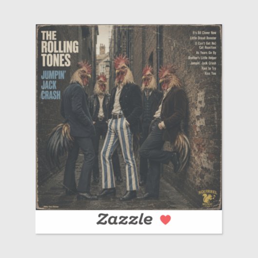 Rolling Tones: een Parodie Sticker (Vel)