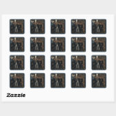 Rolling Tones: een Parodie Vierkante Sticker (Vel)