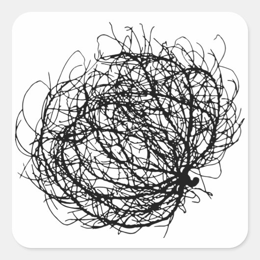 Rolling Tumbleweed Plant originele kunst Vierkante Sticker (Voorkant)